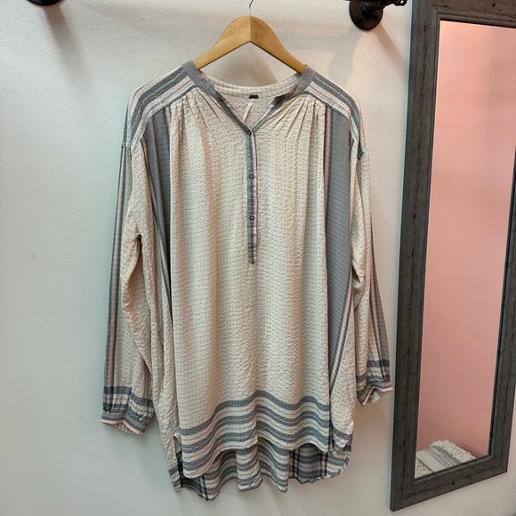 Free People Cream Sparkle Tunic - Picture 3 of 7